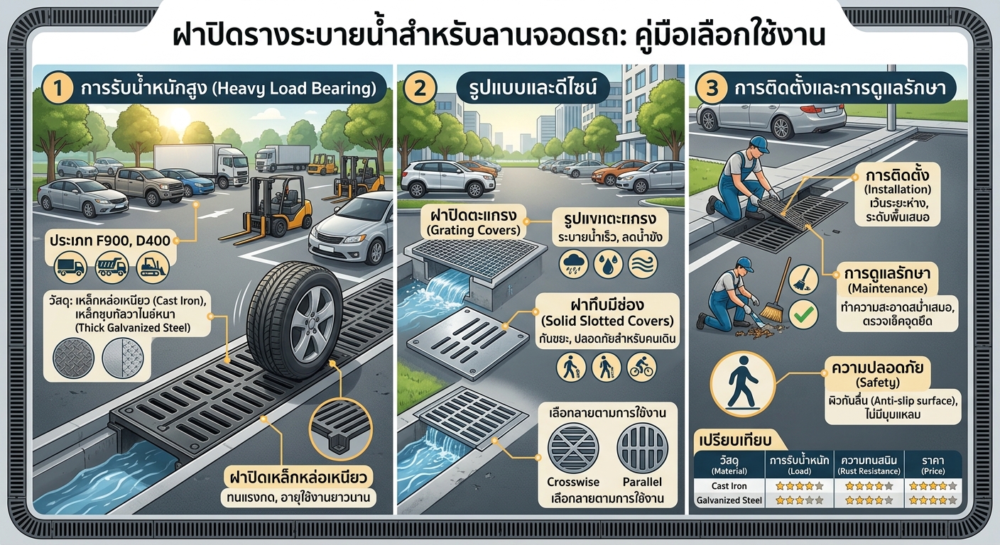 ฝาปิดรางสำหรับลานจอดรถ